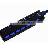 Usb 3.0 Hub Driver 7 Ports With On/Off Switch + AC Power Adapter For Desktop Laptop thumbnail-3