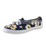 Ladies Flat Shoes Floral Upper Lace up Women Sneakers Cheap Casual Canvas Shoes Women Casual Lady Footwear thumbnail-1