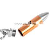 SRP8378-Golden Hot Pet Keepsake Memorials Pendant Paw Print Bullet Stainless Steel Cremation Urn Pendant thumbnail-1