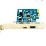 USB 3.1 2 Lan PCI Express Card (2 External Ports + 2 Internal Ports)