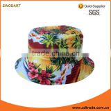 New popular cotton women flower bucket hats