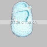 Style bule color cotton material handmade baby socks