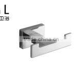 New Modern Square Design Zinc Alloy Chrome Bathroom Set Double Robe Hook