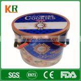 Butter Cookies Tin Bucket With Lid