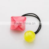 Handmade Kids candy round ball Hair Ties With cellulose acetate/resin Acrylic cartoon letter Hair hats cute Decorative for girls