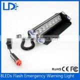 New 12V Red Blue Dash LED Vehicle Flashing Tower Warning Light With Suction Cup thumbnail-3