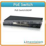 PoE-Switch2624P, POE Switches Working With All POE Compatible IP Cameras (-E in the Model Name) thumbnail-1