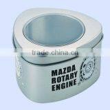 Triangular Shape With Clear Window Plain Can