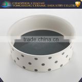 Ceramic handpaint fine pet products pet bowl feeder