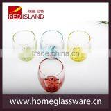 Colorful Egg Cup Glass Drinking Glasses Water Tumblers thumbnail-5