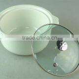 Cream Ceramic Soup Tureen With Glass Cover/lid in Stocklot for Home Use thumbnail-2