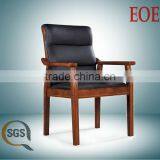 leather office wooden chair conference chair oak wood conference chair