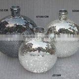 Galss Mosaic on Iron Vase thumbnail-1