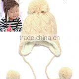 Baby Hat Warm Winter Cap For Baby Boy Girl Children's Crochet Earflap Hats Caps thumbnail-3