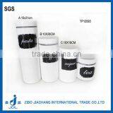 White Spraying Plastics Cylinder Glass Cookie Jar thumbnail-1