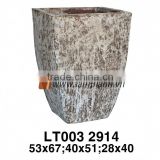 East Asia Cylinder Simple Well Design Ancient Rust Planter For Manufacturer