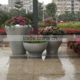 Grey Fiberglass Flower Pot thumbnail-1