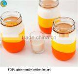 Timer Votive Candles Halloween Ball Mason Jar in Neon Green and Matte Black thumbnail-5