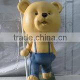 Home Decoration Fiberglass Life Size Garden Bear Statue thumbnail-1