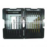 22pcs Twist Drill With Masonry Drill Set in Metal Case