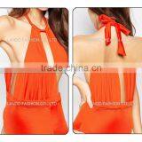 70s Plunge Halter One Piece Swimsuit thumbnail-6