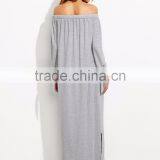 Latest Design Straight Dress Styles off Shoulder Women Maxi Dress Long Sleeve thumbnail-4
