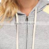 Regular Fit Hoodie Fashionable Blocked Stripes Shoulders Cut&sew Hoodies thumbnail-3