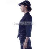 Custom 65% Cotton 35% Polyester Black Chef Uniform thumbnail-2