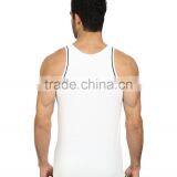 Mens Plain White Custom Gym Singlets for Mens thumbnail-4