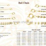 Gold Plated Ball Chain, Link Chain thumbnail-2