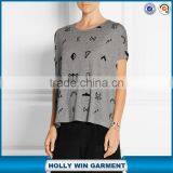 Fashion Ladies T-shirt Print Design With Full Over Pattern thumbnail-1