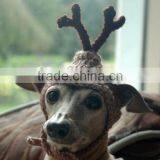 Fashion winter reindeer antlers dog hat