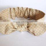 Soft Baby Headband Elastic With Bow Girls Hair Headbands Pure Or Floral Colour thumbnail-4