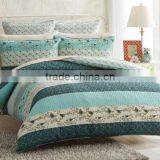 Printed Birds & Plain And Floral Panels Quilt Cover thumbnail-1