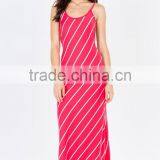 Classic Allover Stripe Print Maxi Dresses for Women thumbnail-3