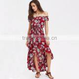 Scarlet 2017 Irregular Hem and Off-shoulder Chiffon Ladies Long Dress thumbnail-4
