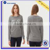 2016 Fashion Black Sweatshirt Long Sleeve Cheap Wholesale Custom Crewneck Sweatshirts thumbnail-2