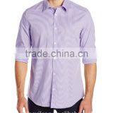 Mens Long Sleeve Solid Color Poplin Oxford Shirt thumbnail-3