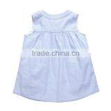Frock Design Swing Vest Dresses Pictures Summer Denim Blue Cotton Baby Dress Girls thumbnail-2