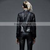 New Fashion New Fashion Lady's Dress European America Locomotive Joker Fashion Ladies Leather Coat thumbnail-2