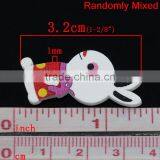 Cheap Wholesale Scrapbooking Rabbit Animal Mixed 2 Holes Wood Sewing Buttons thumbnail-2
