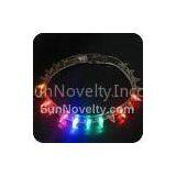 6 Color Fiber Optic Rainbow Colorful Flashing LED Necklace For Promotional Gift SR-LN180