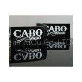 Black Rectangle Plastic Bar Drink Mat , Personalised Printed Beer Mats