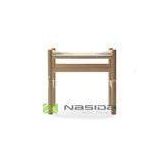 Nasida Outdoor Wegner Solid Wood Stool Replica with Manila Rope Seat Cushion
