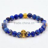 Fashion Skull Head Bead Bracelet for Men Women European Style Bead Bracelet thumbnail-3