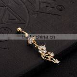 Navel Belly Ring Minimalist Pot Leaf Button Fashion Body Piercing Jewelry thumbnail-3