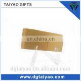 Top Quality Matt Gold Plating Brass Money Clip With Engraved Logo