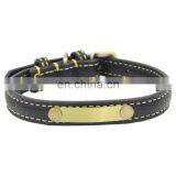 Double Layer Lichee Pattern Retro Leather Pet Collar Leash Training Dog Pulling Rope Pet Neck Chain Pet Supplies thumbnail-5