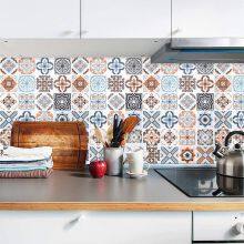 Bohemian Design Adornment Namely Peel Namely Wallpaper, 40.64 cm x 300.00 cm Color Strip Sticks Ceramic Tile Namely Removable From the Sticky Wallpaper Wallpaper Splash Plate Wall Decals Vinyl Film Wall Cover Applies to the Kitchen thumbnail-2