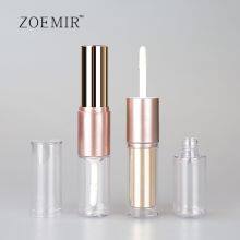 Rose Gold Transparent Empty Double Tube Lip Gloss Tube thumbnail-4